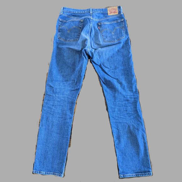 Levi's 501 Dark Wash Straight Leg Jeans 31/32 - Picture 2 of 7